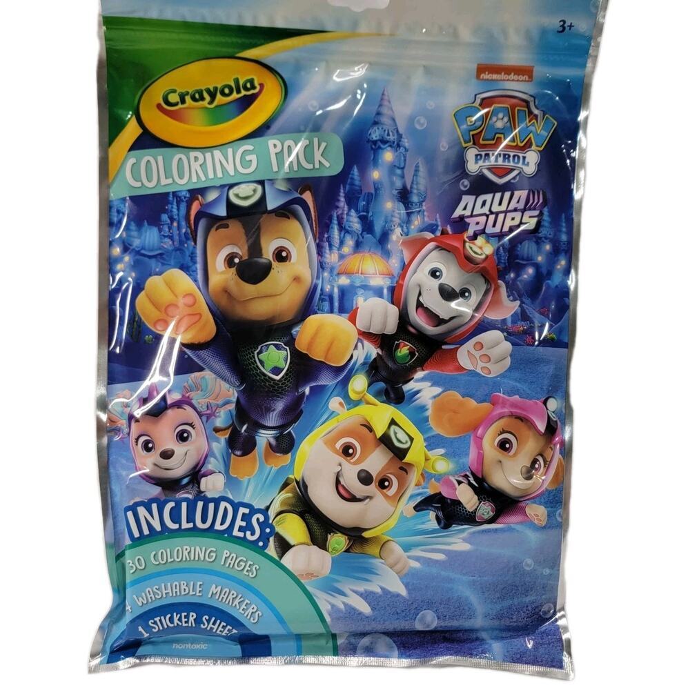 Paw Patrol Crayola Coloring Pack with Coloring Book Washable Markers & Stickers